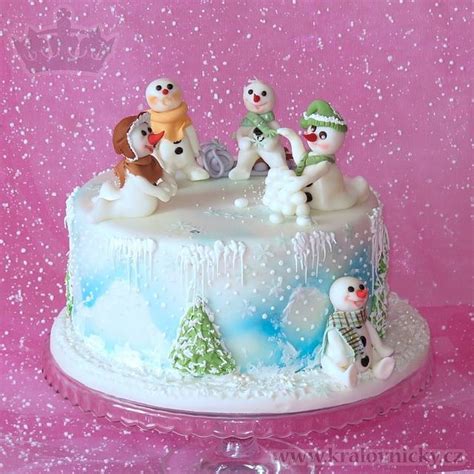 Snowmen In Winter Decorated Cake By Eva Kralova Cakesdecor