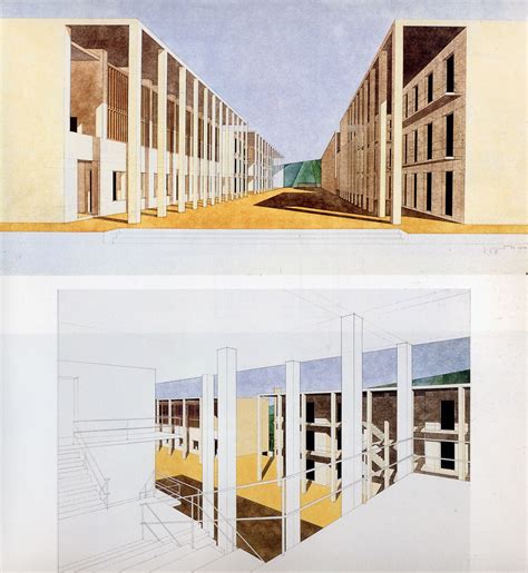 Giorgio Grassi ‘70 Illustrations 5 Chieti Casa Dello Studente