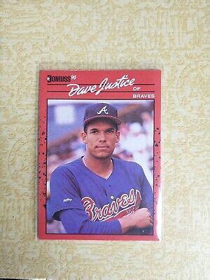 Donruss David Justice Rookie Error Card No Dot In Inc Ebay