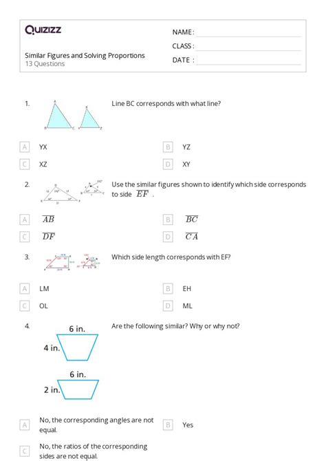 50 Similar Figures Worksheets On Quizizz Free And Printable