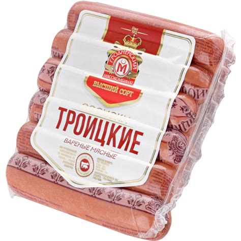 Сосиски «Гродненский мясокомбинат» Троицкие, высший сорт, 370 г купить ...