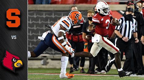 Syracuse Vs Louisville Football Highlights Youtube