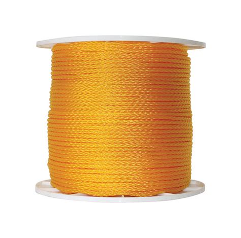 Koch 1 4 In D X 1000 Ft L Yellow Hollow Braided Poly Rope