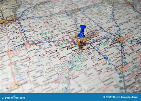 Peoria Illinois Stock Image Image Of Cartography Journey 125573845