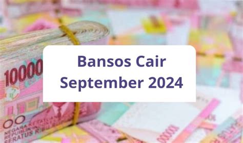 3 Jenis Bansos Yang Cair Periode September 2024 Ada PKH BPNT Hingga