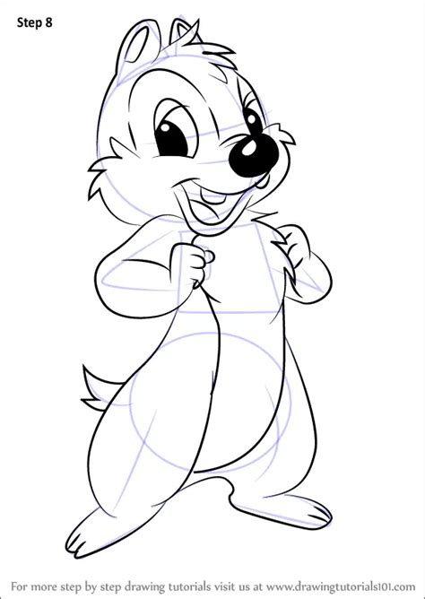 Learn How To Draw Dale From Chip And Dale Chip N Dale Step By Step