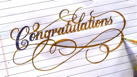 Congratulations writing style | cursive letters | calligraphy |Congrats ...