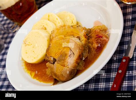 Pork With Sauerkraut And Czech Dumplings Stock Photo Alamy