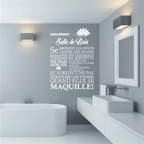 Sticker R Glement De La Salle De Bain Stickers Stickers Citations