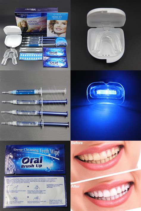 Visit To Buy Professional Teeth Whitening Kit 4 Gel 2 Strips 1 Led