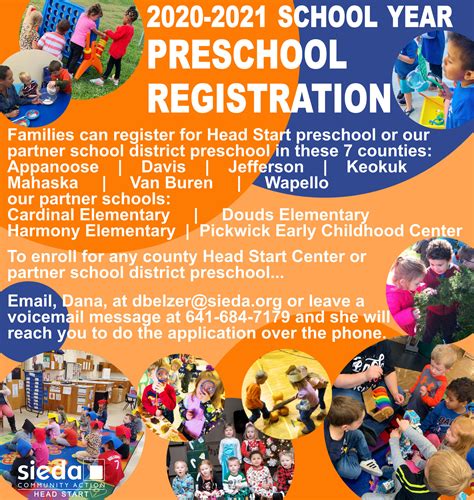 Preschool Enrollment for 2020-2021 School Year - Sieda Community Action