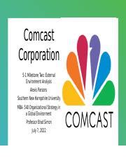 Mba Milestone Two Pptx Comcast Corporation Milestone