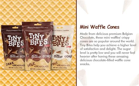 Tiny Bites Waffle Mini Cones With Real Belgian Milk