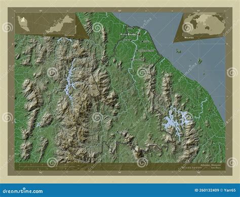 kelantan malaysia wiki labelled points  cities stock illustration