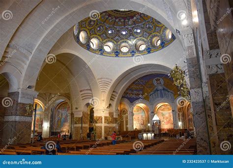 Interior Views of the Basilica Sanctuary of Our Lady of Lourdes ...