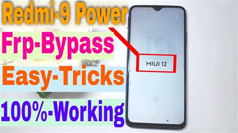 Redmi Power Frp Bypass All Remi Miui Google Account Remove