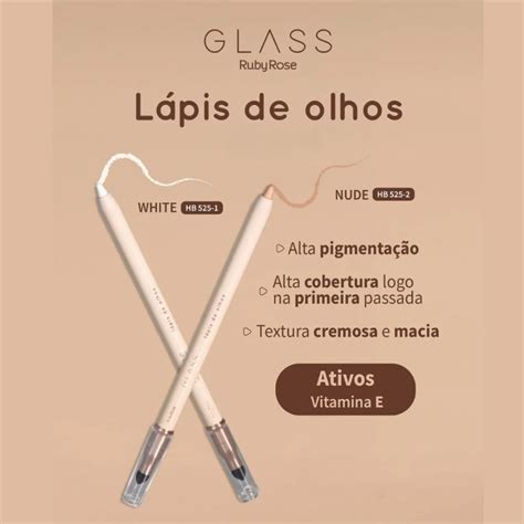 Lápis de Olhos Glass Nude Ruby Rose Seraphina Make