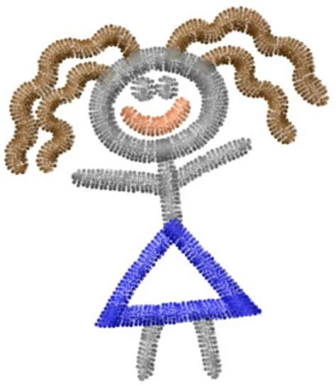 Stick Girl Machine Embroidery Design Embroidery Library At