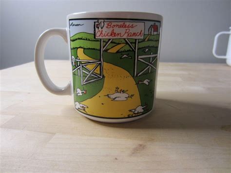 Vintage The Far Side Boneless Chicken Ranch Coffee Mug Cup By Gary Larson 1983 3829922523