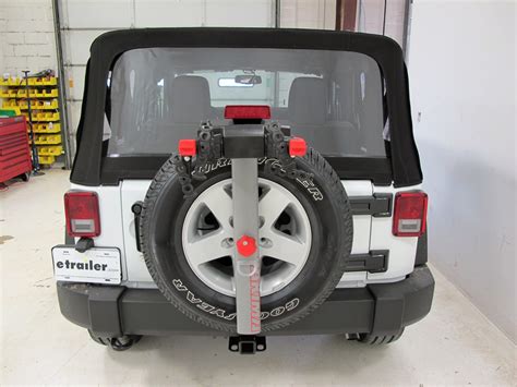 2015 Jeep Wrangler Yakima Sparetime 2 Bike Carrier Spare Tire Mount