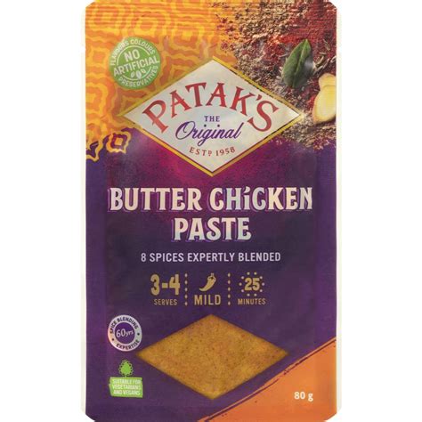 Patak S Butter Chicken Paste Sachet 80g Woolworths