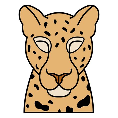 Cheetah Portrait Color Stroke Png And Svg Design For T Shirts