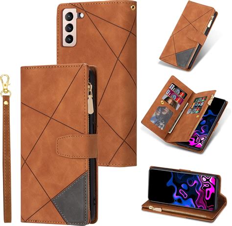 Ueebai Wallet Case For Samsung Galaxy S21 5g Vintage Premium Pu Leather Cover Flip