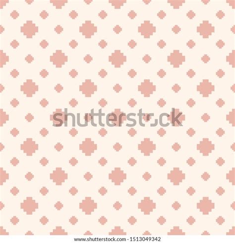 Vector Minimalist Floral Geometric Seamless Pattern Stock Vector