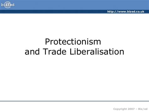 Trade And Protectionism