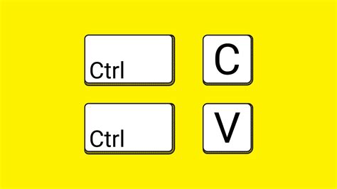 Keyboard Keys Ctrl C And Ctrl V Copy And Paste The Key Shortcuts