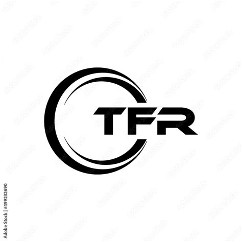 TFR letter logo design with white background in illustrator, vector ...