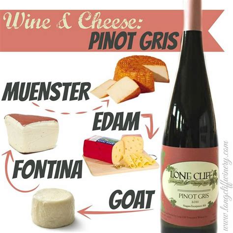 Pinot Gris Grigio Wine And Cheese Pairing Muenster Edam Fontina