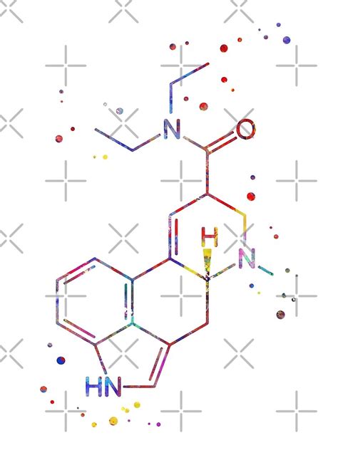 "LSD molecule, Lysergic acid diethylamide, LSD structure, LSD" Poster ...