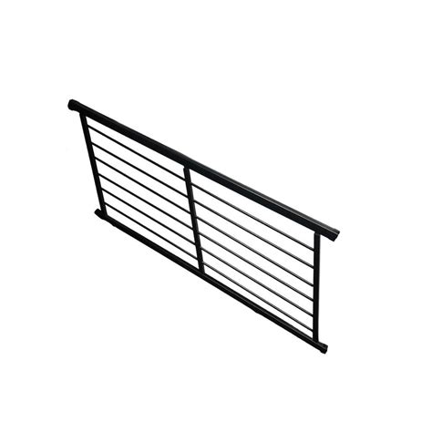 Weatherables Georgetown 36 In H X 96 In W Textured Black Aluminum Rod Stair Railing Kit Cbr