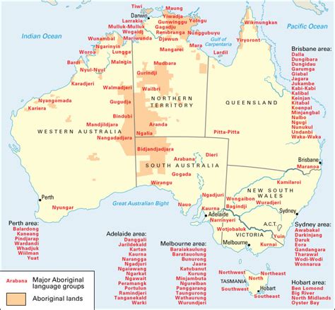 Aboriginal Language Map Of Australia