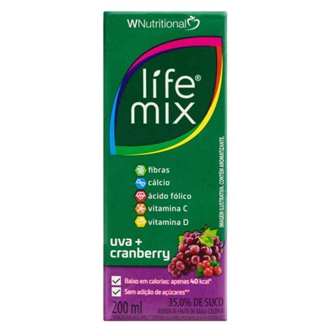 Bebida Funcional Uva E Cranberry Life Mix Caixa Ml Tateno Supermercado