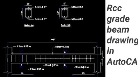 How To Draw Grade Beam In Autocad Youtube