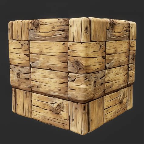 Stylized Wood Seamless Texture Flippednormals