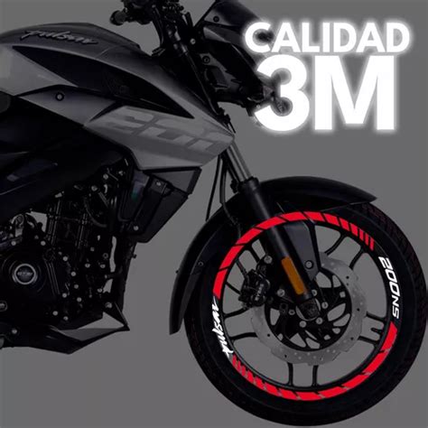 Rines Calcomanias Stickers Reflejantes Pulsar Ns 200 Perfil En Venta En