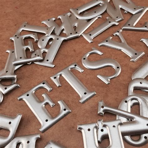 Vintage Metal Letters 15 Alphabet Premax Telephone