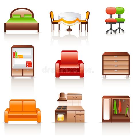 Furniture Icons Stock Vector Illustration Of Luxury