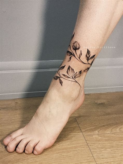 Flower Leg Tattoos For Females