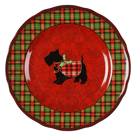 Christmas Scotty Salad Plate By 222 Fifth PTS Replacements Ltd