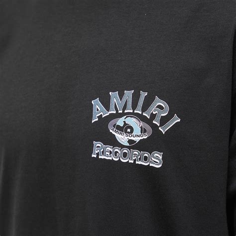 Amiri Global Records T Shirt Black End Gb