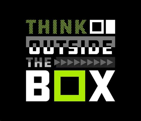 Premium Vector Think Outside The Box Vector Illustration Typography