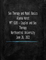 Sex Therapy Models Understanding And Applications Course Hero