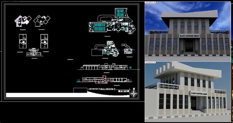 Coffee Shop 3D DWG Plan for AutoCAD • Designs CAD