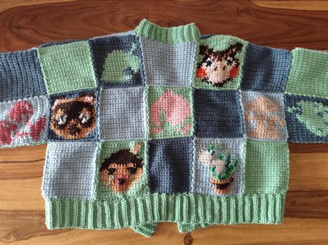 Pdf Acnh Crop Cardigan Crochet Pattern Etsy