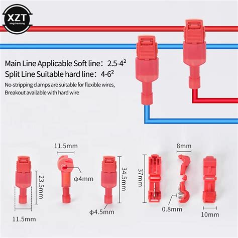 500 Pcs T Tap Wire Connectors Quick Electrical Cable Connectors Snap