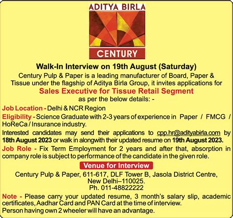 Times Ascent Ad Image for Century Pulp & Paper (Aditya Birla Group ...